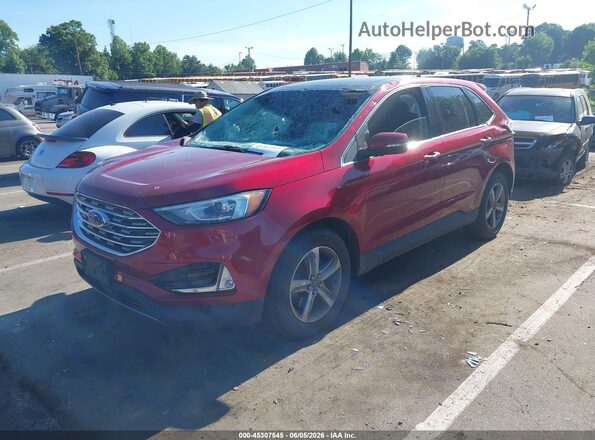 2FMPK4J97KBB31436 2019 FORD EDGE Red Front left