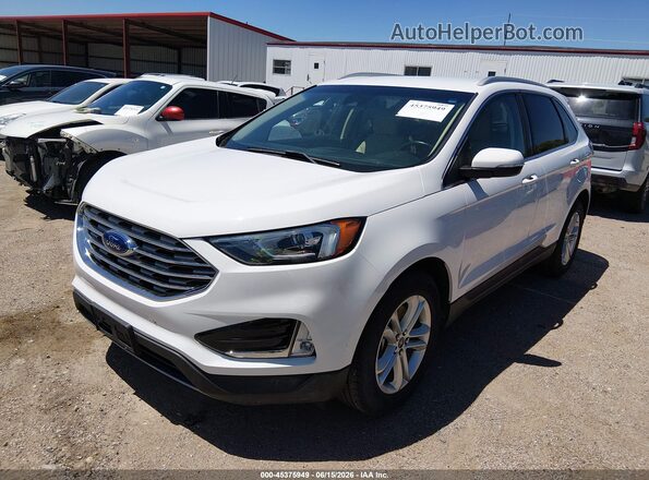 2FMPK4J97KBC52936 2019 FORD EDGE White Առջևի ձախ երեք քառորդ տեսարան