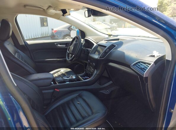2FMPK4J97LBA01593 2020 FORD EDGE Blue Widok wnętrza z przodu