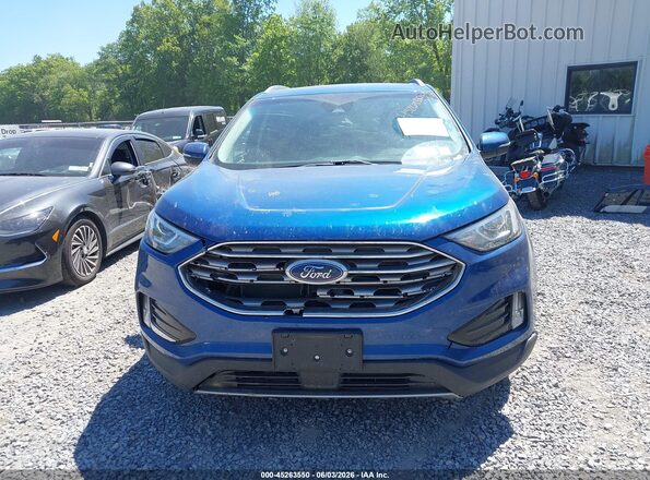 2FMPK4J97LBA01593 2020 FORD EDGE Blue Widok zestawu wskaźników