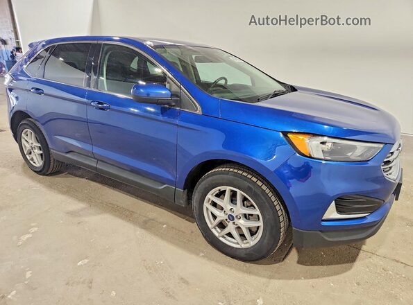 2FMPK4J97NBA92433 2022 FORD EDGE Blue Front right