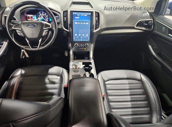 2FMPK4J97NBA92433 2022 FORD EDGE Blue Dashboard view