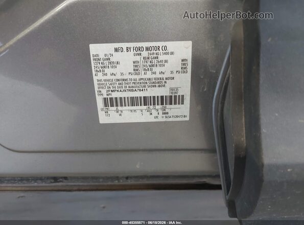 2FMPK4J97RBA78411 2024 FORD EDGE Silver Շարժիչի բաժամունքի տեսք