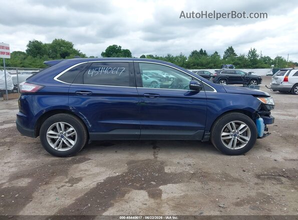 2FMPK4J98GBB57065 2016 FORD EDGE Blue Вид задньої частини салону