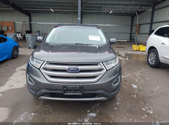 2FMPK4J98HBC42960 2017 FORD EDGE Gray Widok zestawu wskaźników