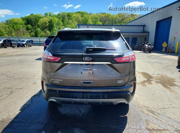 2FMPK4J98KBC45347 2019 FORD EDGE Gray Вид ззаду
