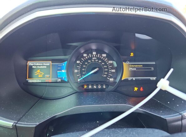 2FMPK4J98KBC45347 2019 FORD EDGE Gray Вид щитка приладів