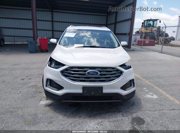 2FMPK4J98KBC73326 2019 FORD EDGE White Instrument cluster view