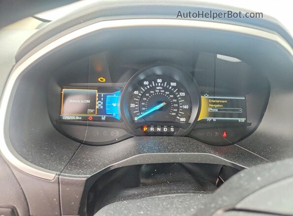 2FMPK4J98LBA81227 2020 FORD EDGE Темно-бордовый Вид щитка приборов