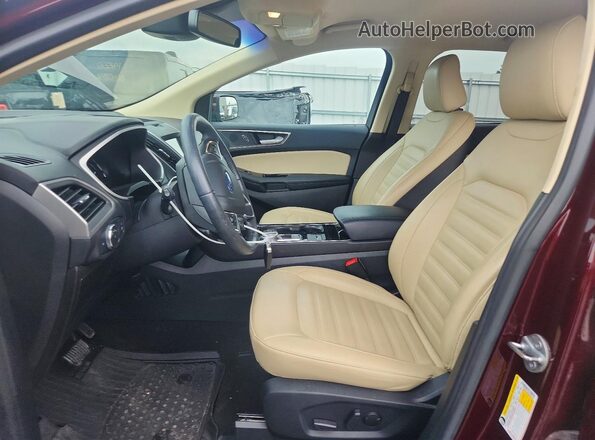 2FMPK4J98LBA81227 2020 FORD EDGE Темно-бордовый Вид салона спереди