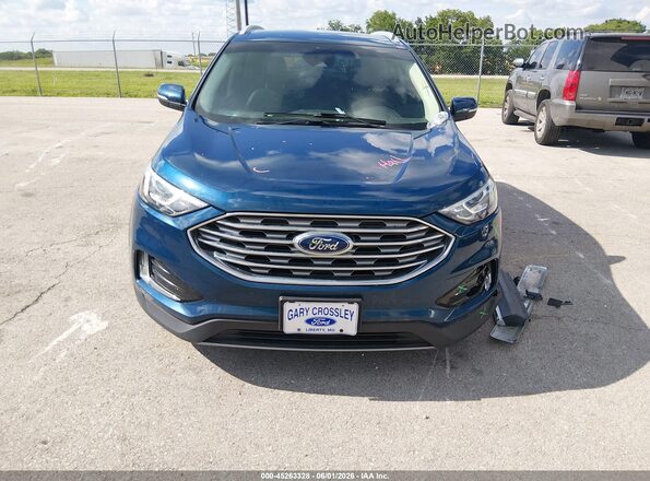 2FMPK4J98LBB06403 2020 FORD EDGE Blue Rear interior view