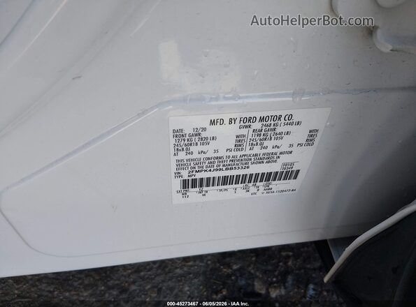 2FMPK4J99LBB53326 2020 FORD EDGE Белый Вид подкапотного пространства