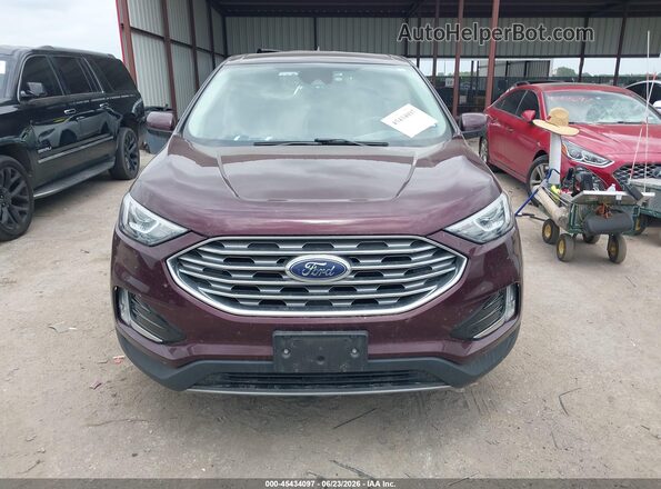 2FMPK4J99MBA01824 2021 FORD EDGE Бордовый Вид панели приборов