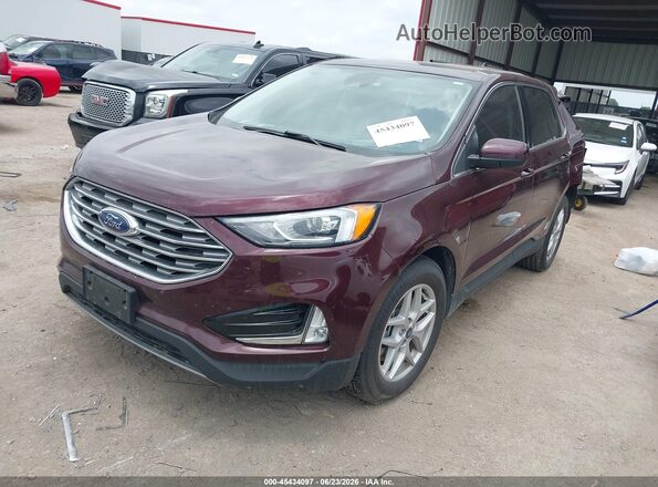 2FMPK4J99MBA01824 2021 FORD EDGE Бордовый Передняя левая четверть