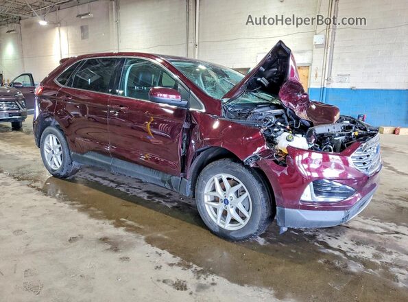 2FMPK4J99NBA42746 2022 FORD EDGE Maroon Front right