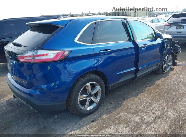 2FMPK4J99NBB09037 2022 FORD EDGE Blue Trasero derecho