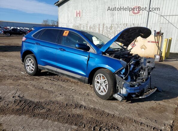 2FMPK4J99RBA64154 2024 FORD EDGE Blue Przód prawy