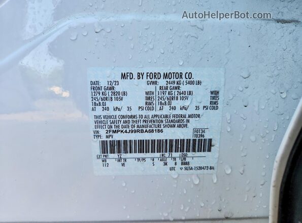 2FMPK4J99RBA68186 2024 FORD EDGE White 