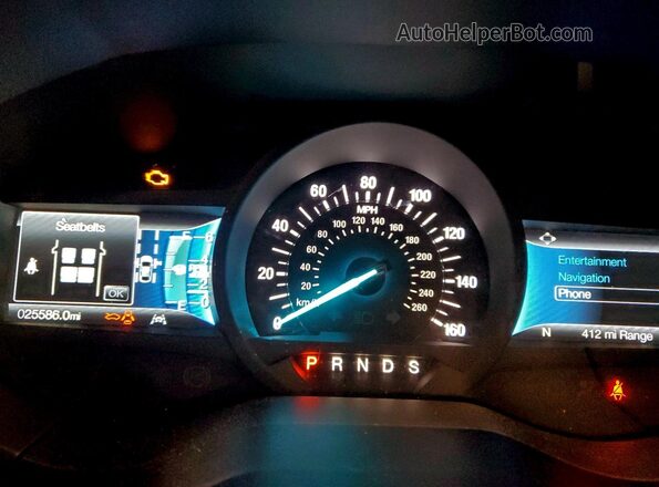 2FMPK4J99RBA82167 2024 FORD EDGE Silver Instrument cluster view