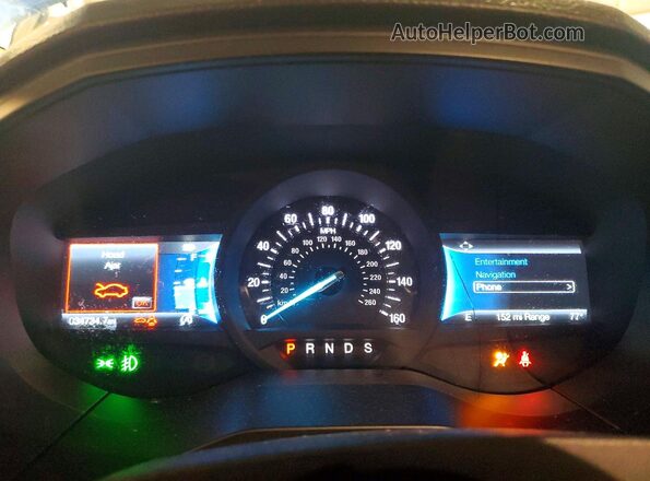 2FMPK4J99RBA86722 2024 FORD EDGE Blue ხელსაწყოთა პანელის ხედი
