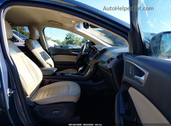 2FMPK4J9XJBC39970 2018 FORD EDGE Blue Widok wnętrza z przodu