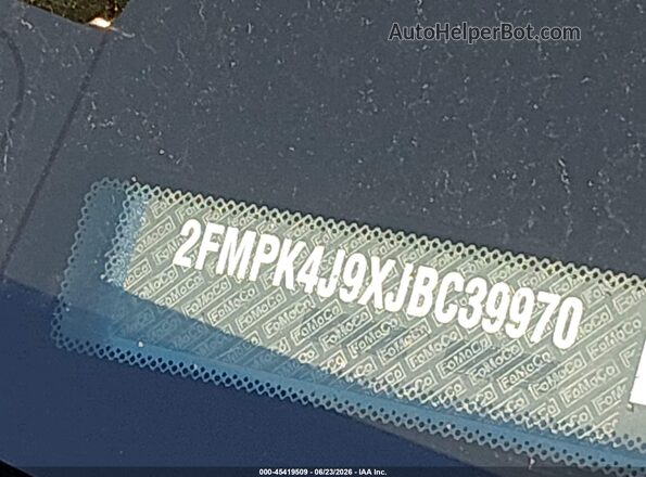 2FMPK4J9XJBC39970 2018 FORD EDGE Blue Widok komory silnika