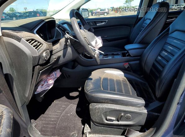 2FMPK4J9XKBB60929 2019 FORD EDGE Blue Вид салону спереду