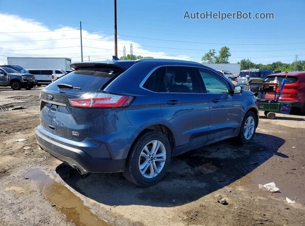 2FMPK4J9XKBB60929 2019 FORD EDGE Blue Задня права чверть