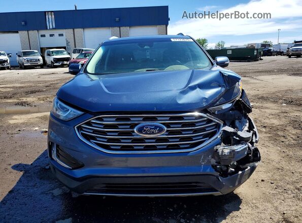 2FMPK4J9XKBB60929 2019 FORD EDGE Blue Вид спереду