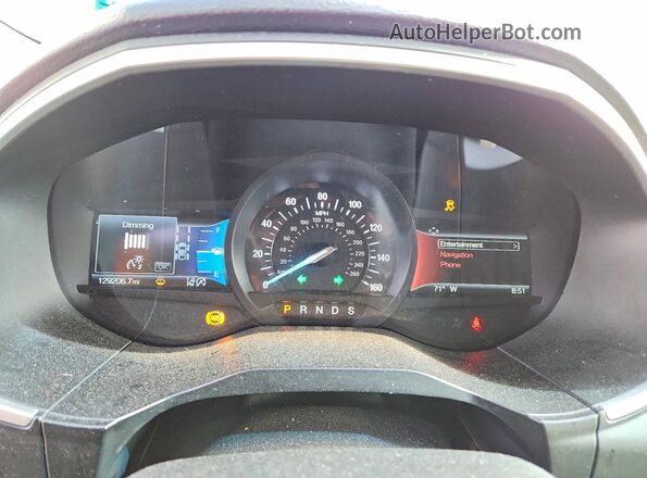2FMPK4J9XLBA18842 2020 FORD EDGE Blue ხელსაწყოთა პანელის ხედი