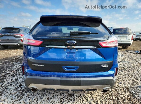 2FMPK4J9XLBA18842 2020 FORD EDGE Blue უკანა ხედი