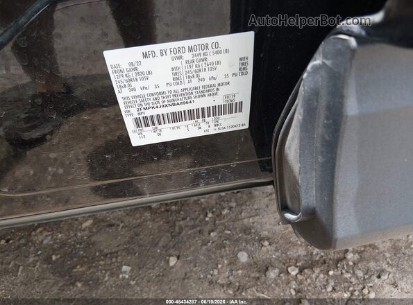 2FMPK4J9XNBA89641 2022 FORD EDGE Black Շարժիչի բաժամունքի տեսք