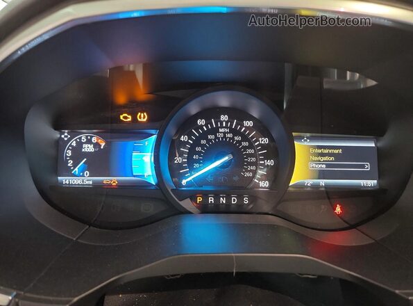 2FMPK4K80HBB84347 2017 FORD EDGE Burgundy Vista del cuadro de instrumentos