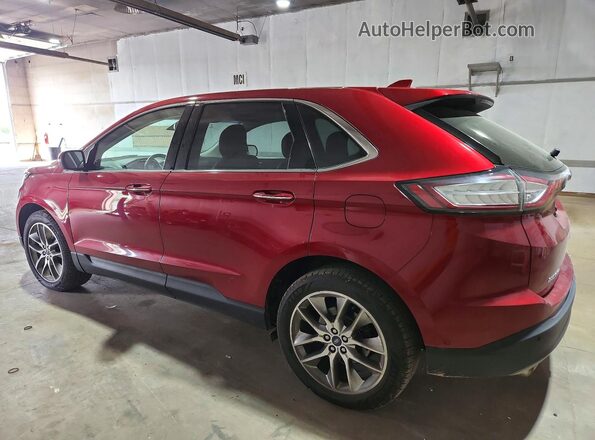2FMPK4K80HBB84347 2017 FORD EDGE Burgundy Trasero izquierdo