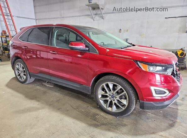 2FMPK4K80HBB84347 2017 FORD EDGE Burgundy Delantero derecho
