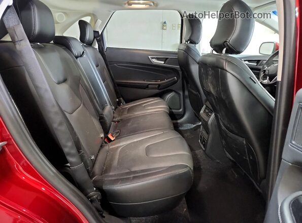2FMPK4K80HBB84347 2017 FORD EDGE Burgundy Vista de los asientos traseros