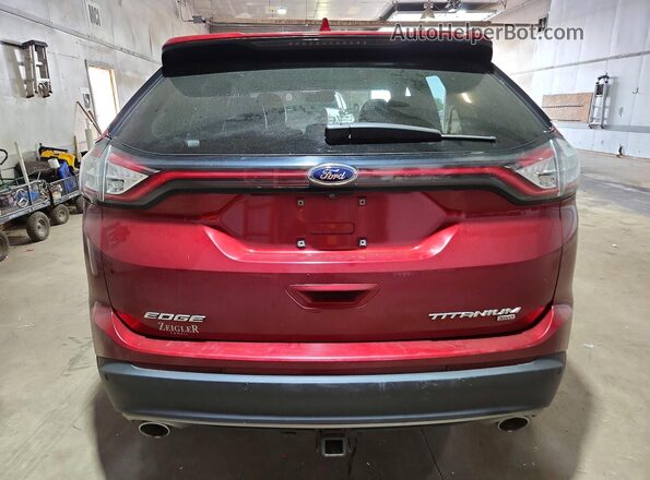 2FMPK4K80HBB84347 2017 FORD EDGE Burgundy Vista trasera