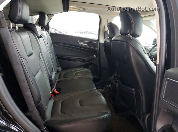 2FMPK4K80JBB73256 2018 FORD EDGE Black Vista de los asientos traseros