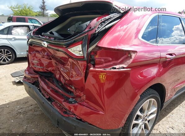 2FMPK4K80JBC44486 2018 FORD EDGE Red Front view