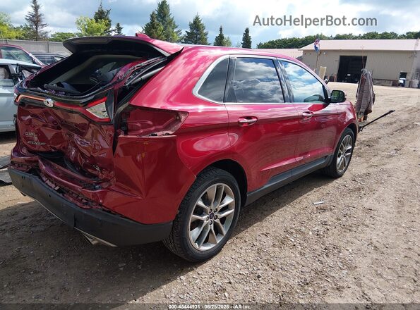 2FMPK4K80JBC44486 2018 FORD EDGE Red Rear right