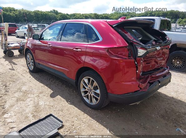 2FMPK4K80JBC44486 2018 FORD EDGE Red Rear left