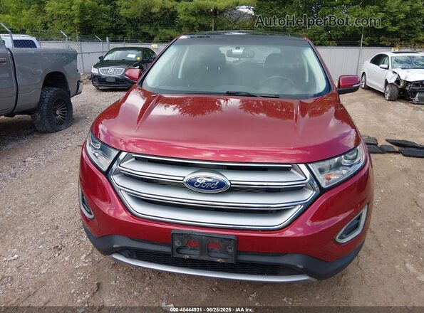 2FMPK4K80JBC44486 2018 FORD EDGE Red Rear interior view