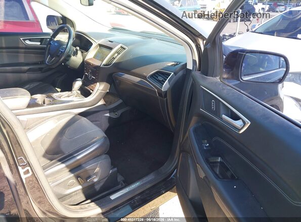 2FMPK4K81HBB72322 2017 FORD EDGE Black Вид салону спереду