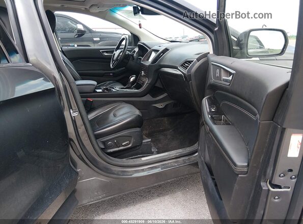 2FMPK4K81HBC21499 2017 FORD EDGE Gray Front interior view