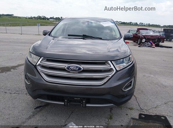 2FMPK4K81HBC21499 2017 FORD EDGE Gray Instrument cluster view