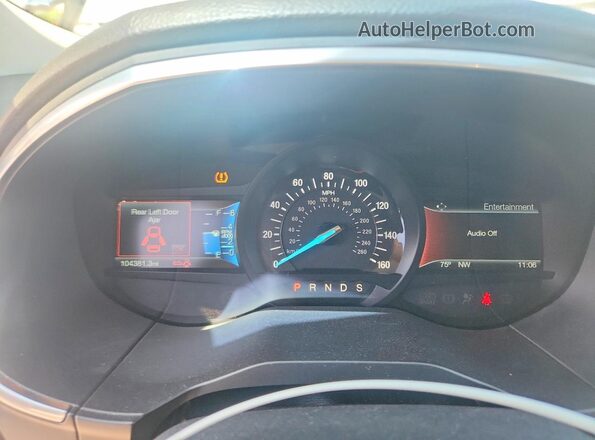 2FMPK4K81HBC47892 2017 FORD EDGE Blue Vista del cuadro de instrumentos