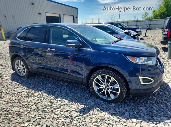 2FMPK4K81HBC47892 2017 FORD EDGE Blue Delantero derecho