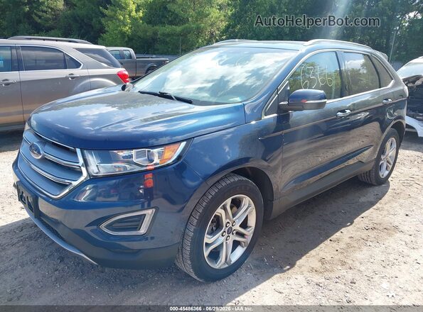 2FMPK4K81HBC55152 2017 FORD EDGE Blue წინა მარცხენა ხედი სამი მეოთხედიდან