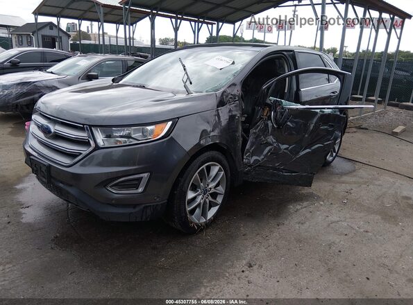 2FMPK4K81JBC62947 2018 FORD EDGE Gray Vista tres cuartos delantera izquierda
