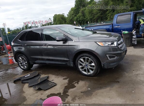 2FMPK4K81JBC62947 2018 FORD EDGE Gray Vista interior trasera